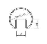 SUMMIT CHS ROUND HANDRAIL, 38mm DIA